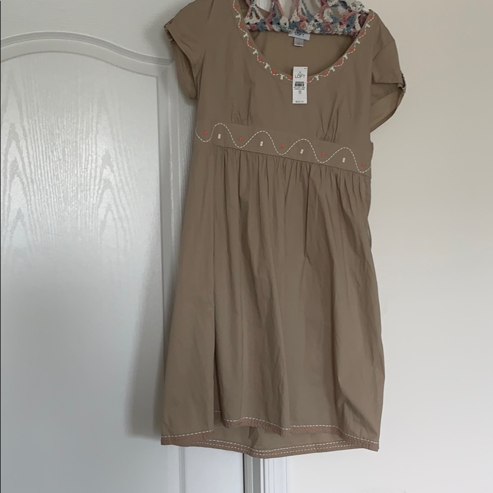 NWT tan  dress from loft
